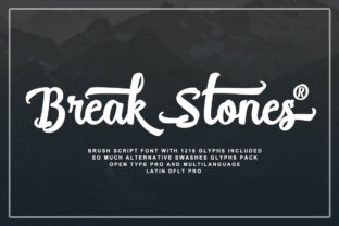 Break Stones: A Playful Brush-Style Script Font