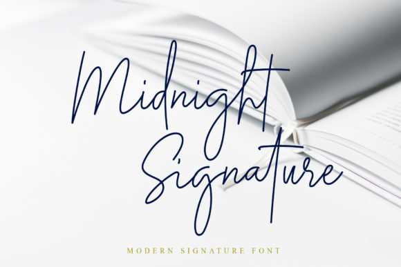 Midnight Siganture: The Handwritten Font That Feels Like a Real Signature