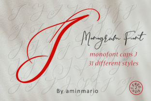 Monogram J Monofont Caps J: The Art of Signature Capital J in 36 Distinct Handwritten Styles