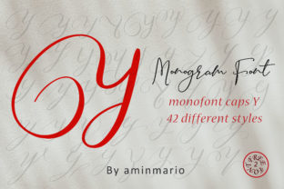 Monogram Y Monofont Caps Y: A Focused Typeface Collection for Custom Capital-Y Monograms